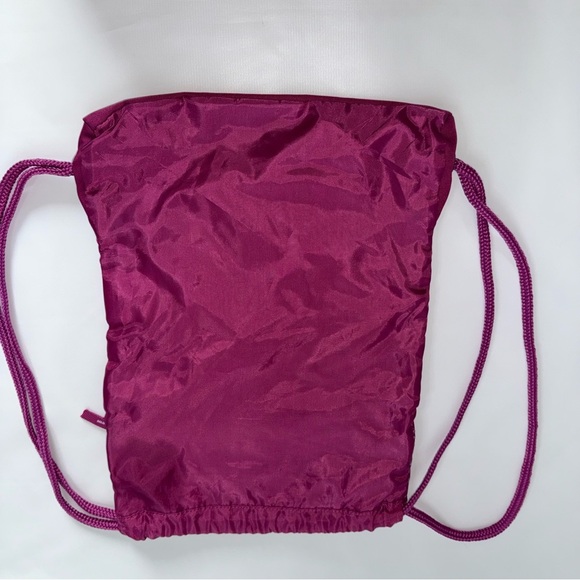 Puma Pink Drawstring Bag outside zipper pocket 1 inside zip pocket - Picture 5 of 8